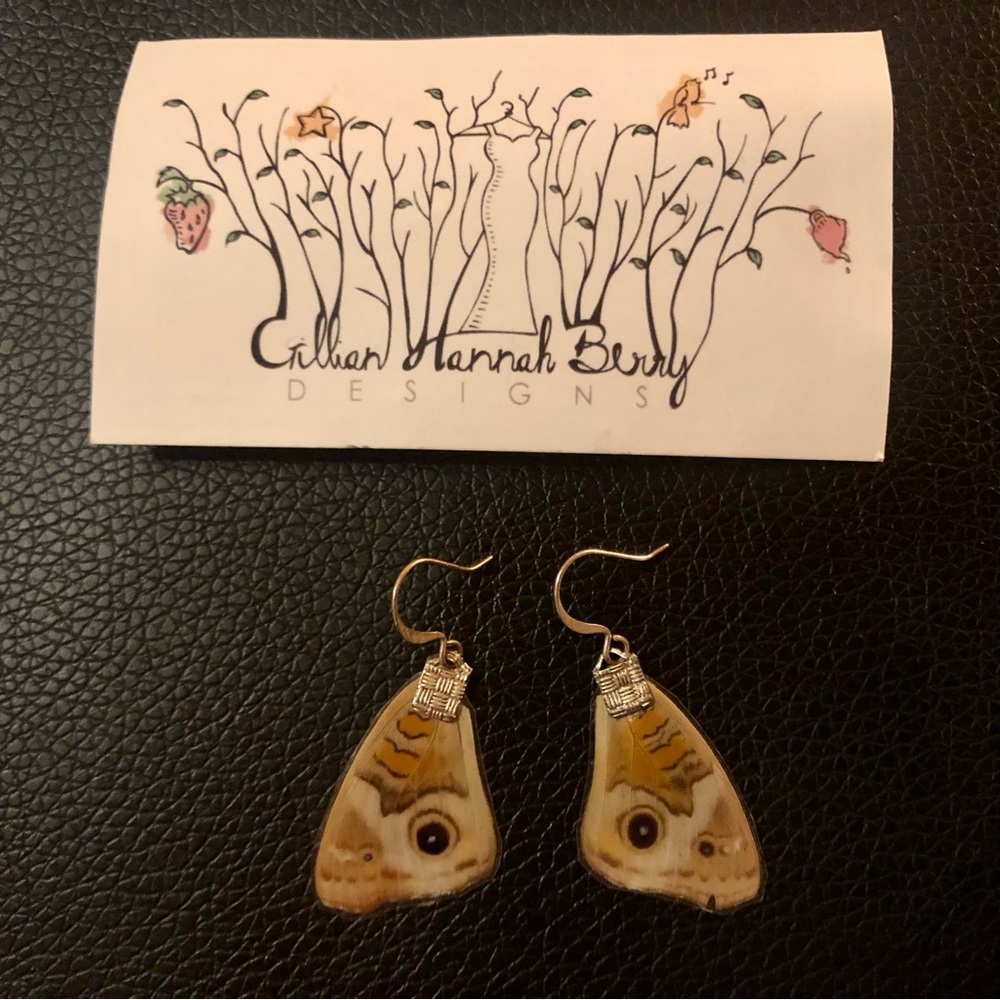 Butterfly wing earrings Artist Made (NEW)
